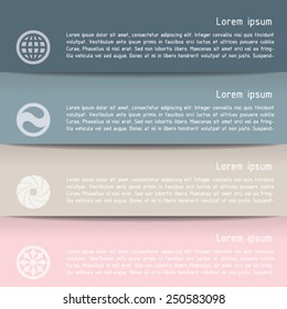 Modern business style options banner. Vector illustration. Can be used for workflow layout, diagram, number options, step up options, web design, infographics.