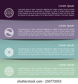 Modern business style options banner. Vector illustration. Can be used for workflow layout, diagram, number options, step up options, web design, infographics.