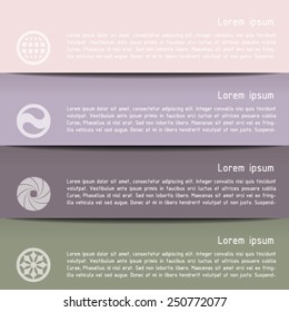 Modern business style options banner. Vector illustration. Can be used for workflow layout, diagram, number options, step up options, web design, infographics.