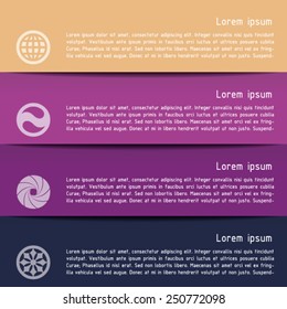 Modern business style options banner. Vector illustration. Can be used for workflow layout, diagram, number options, step up options, web design, infographics.
