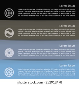 Modern business style options banner. Vector illustration. Can be used for workflow layout, diagram, number options, step up options, web design, infographics.