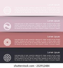 Modern business style options banner. Vector illustration. Can be used for workflow layout, diagram, number options, step up options, web design, infographics.