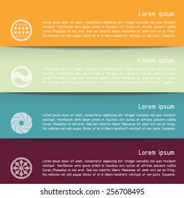 Modern business style options banner. Vector illustration. Can be used for workflow layout, diagram, number options, step up options, web design, infographics.