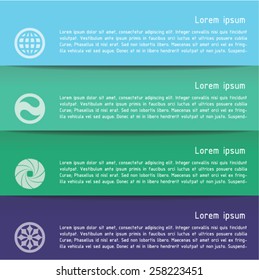 Modern business style options banner. Vector illustration. Can be used for workflow layout, diagram, number options, step up options, web design, infographics.