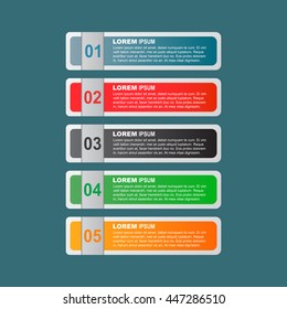 Modern business style options banner. Flat vector illustration. For diagram, number options, step up options, web template, infographics