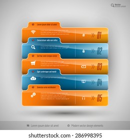 Modern business tabs for infographics. Ttemplate for web design, presentation, education, banner, brochure and flyer.