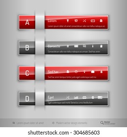 Modern business tabs for infographics. Ttemplate for web design, presentation, education, banner, brochure and flyer.