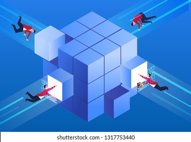 Modern business technology concept