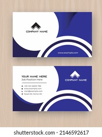 Modern Business template cards design, creative vector blue Company business card Design, Front or back side business card