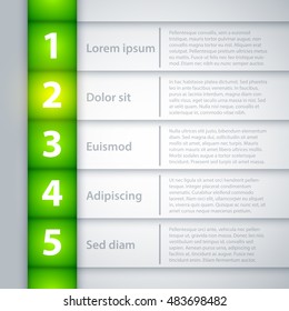 Modern business template for presentations or web design. You can move yellow gradient to highlight different options.