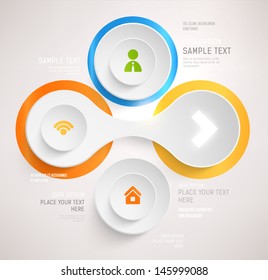 Modern business template style. Web infographic banner template