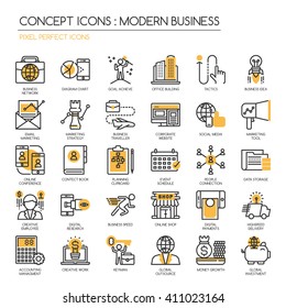 Modern business , Thin Line and Pixel Perfect Icons