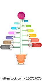 Modern business  timeline process chart infographics template. Vector banner used for presentation and workflow layout diagram, web design. Abstract elements of graphic monthly plan. Vector EPS10