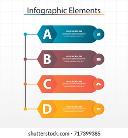 Modern business timeline process chart infographics template. Vector banner used for presentation and workflow layout diagram, web design. Abstract elements of graph 