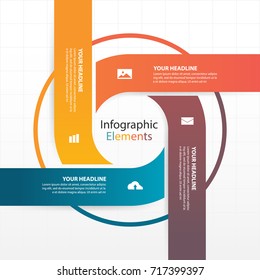 Modern business timeline process chart infographics template. Vector banner used for presentation and workflow layout diagram, web design. Abstract elements of graph 