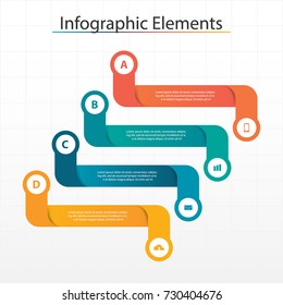 Modern business timeline process chart infographics template. Vector banner used for presentation and workflow layout diagram, web design. Abstract elements of graph 6 steps options.