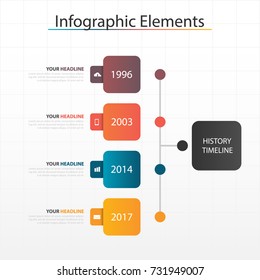 Modern business timeline process chart infographics template. Vector banner used for presentation and workflow layout diagram, web design. Abstract elements of graph 6 steps options.