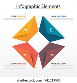 Modern business timeline process chart infographics template. Vector banner used for presentation and workflow layout diagram, web design. Abstract elements of graph 