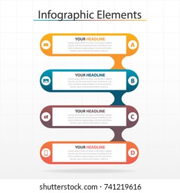 Modern business timeline process chart infographics template. Vector banner used for presentation and workflow layout diagram, web design. Abstract elements of graph 