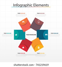 Modern business timeline process chart infographics template. Vector banner used for presentation and workflow layout diagram, web design. Abstract elements of graph 