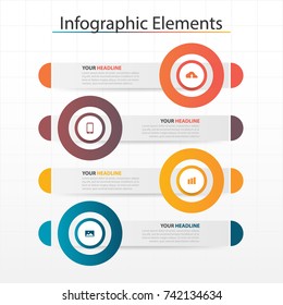 Modern business timeline process chart infographics template. Vector banner used for presentation and workflow layout diagram, web design. Abstract elements of graph 