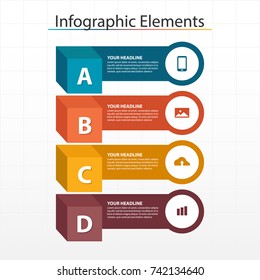 Modern business timeline process chart infographics template. Vector banner used for presentation and workflow layout diagram, web design. Abstract elements of graph 