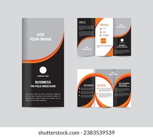 Modern Business Tri fold brochure design template editable