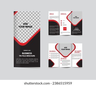 Modern Business Tri fold brochure template design