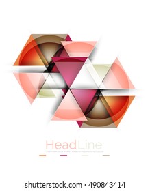 Modern business triangle abstract background
