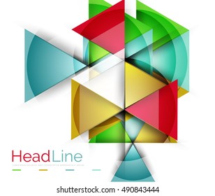 Modern business triangle abstract background