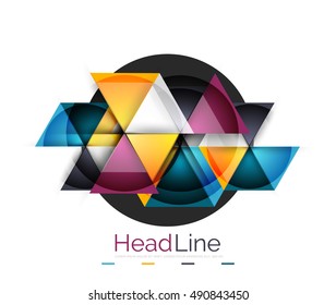 Modern business triangle abstract background