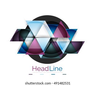 Modern business triangle abstract background
