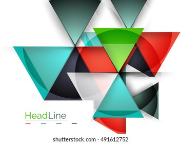 Modern business triangle abstract background