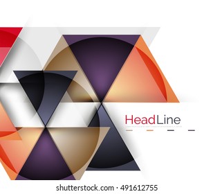 Modern business triangle abstract background