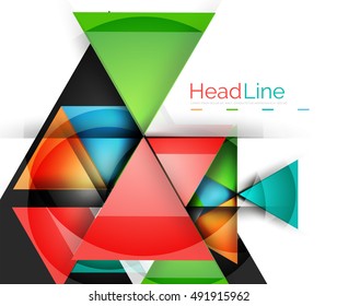 Modern business triangle abstract background