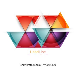 Modern business triangle abstract background