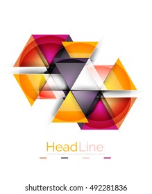 Modern business triangle abstract background