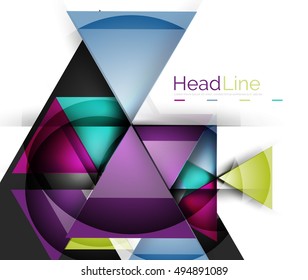 Modern business triangle abstract background