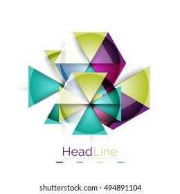Modern business triangle abstract background
