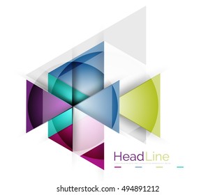 Modern business triangle abstract background