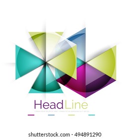 Modern business triangle abstract background