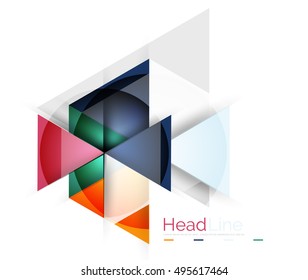 Modern business triangle abstract background