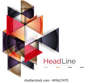Modern business triangle abstract background