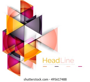 Modern business triangle abstract background