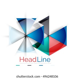 Modern business triangle abstract background