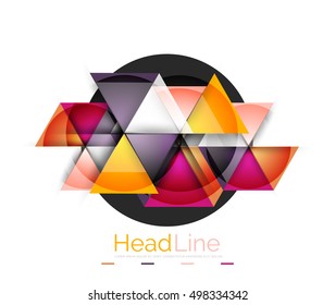 Modern business triangle abstract background