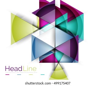 Modern business triangle abstract background