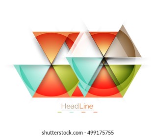 Modern business triangle abstract background