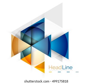 Modern business triangle abstract background