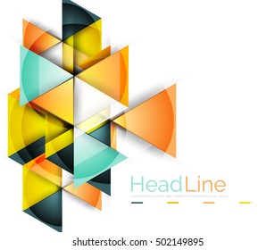 Modern business triangle abstract background